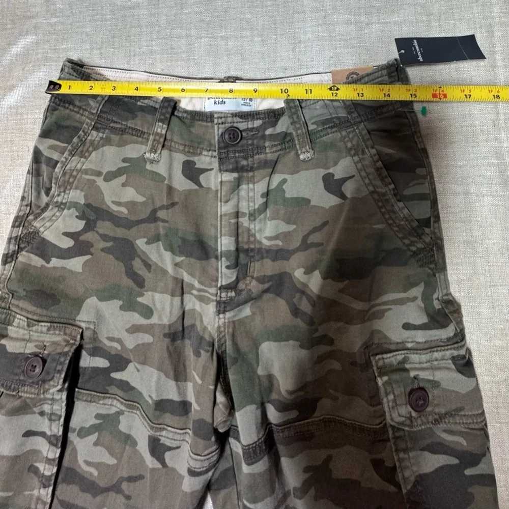 Abercrombie Kids Green Camouflage Cargo Shorts